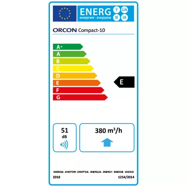 Orcon Compact 10P 320 m³/h - spina perilex