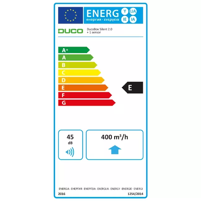 DucoBox Silent 2.0 400 m³/h + controllo RF + 4 valvole - spina di sicurezza