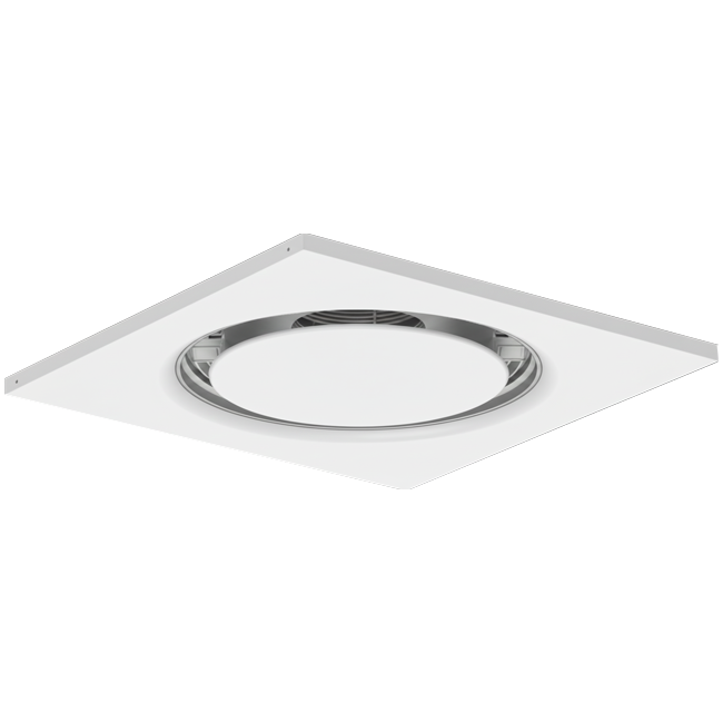 Diffusore a soffitto in acciaio per mandata e scarico 595x595 mm - 200 mm - RAL 9016