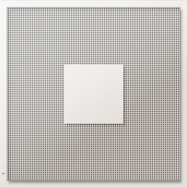 Griglia per soffitto forata per mandata e ripresa 595x595 mm – 125 mm – RAL 9010