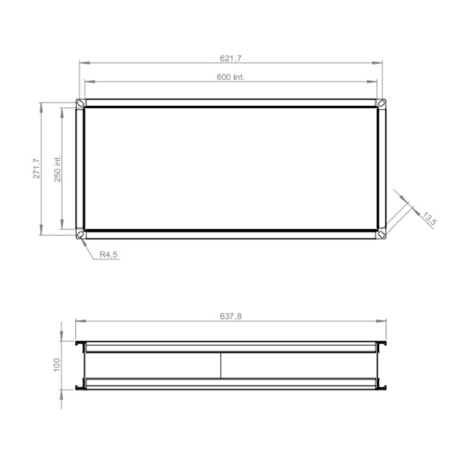 Connettore flessibile 600 x 250 - VS 6025