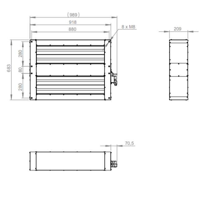 Valvola di intercettazione motorizzata con ritorno a molla per ROTO K / RHE 2800 V - MAK R 2800 V02