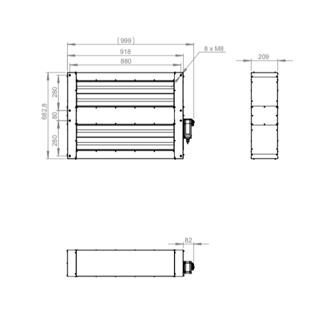 Valvola di intercettazione motorizzata con ritorno a molla per ROTO K / RHE 2800 V - MAK R 2800 V01