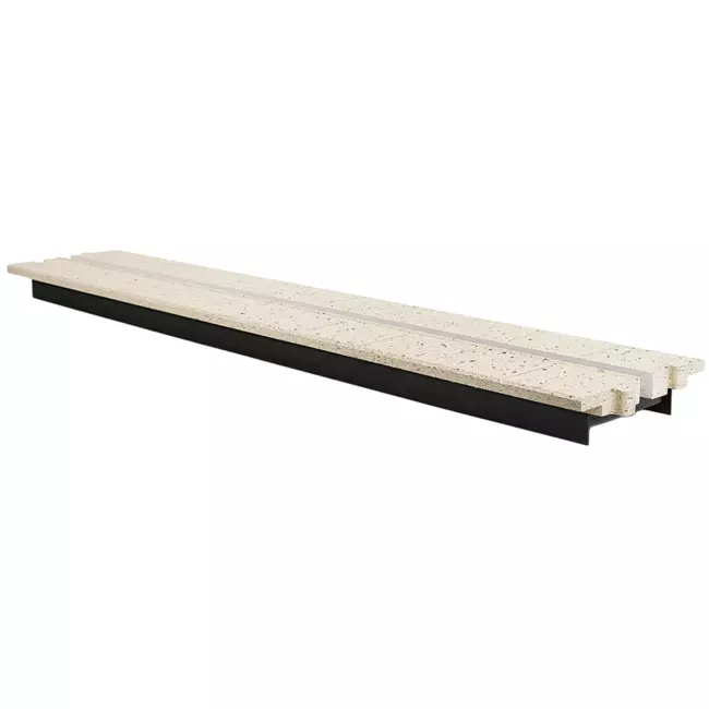 Sezione intermedia Ergovent per diffusori modulari a feritoia ad innesto 1050 mm - 1 feritoia