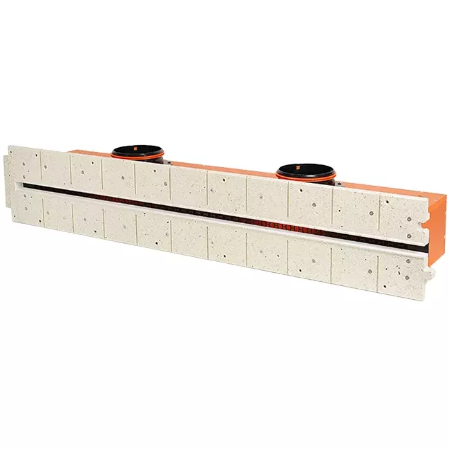Diffusore a feritoia senza telaio Ergovent 1050 mm con diametro di raccordo 125 mm - climatizzazione - 1 feritoia