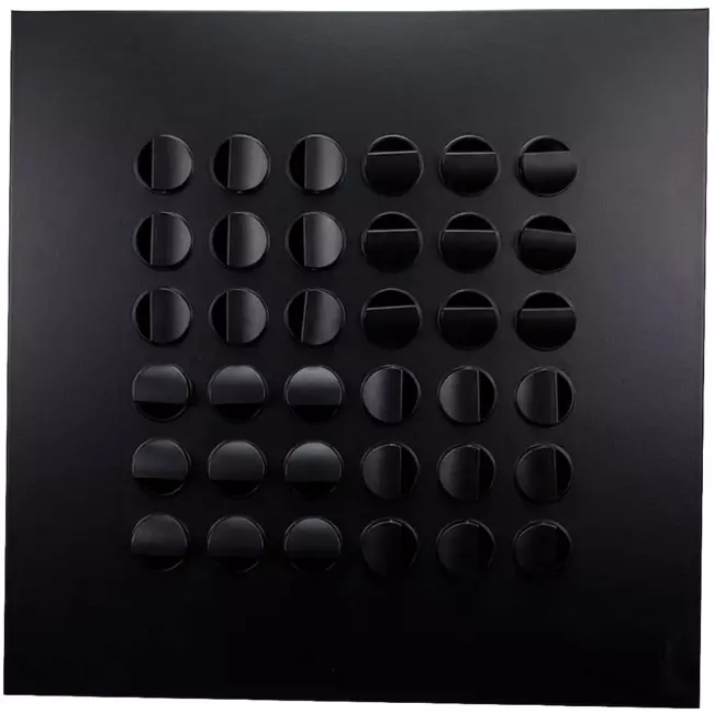 Diffusore da soffitto multinozzle 596x596mm - MN48 RAL9005 30% lucido