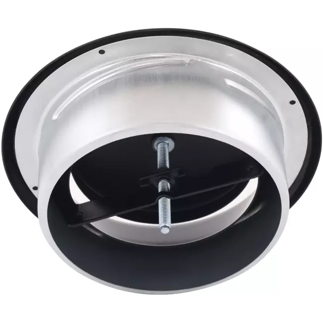Valvola di scarico per ventilazione 125 mm metallo - E-DVS125 RAL9005 30% lucido