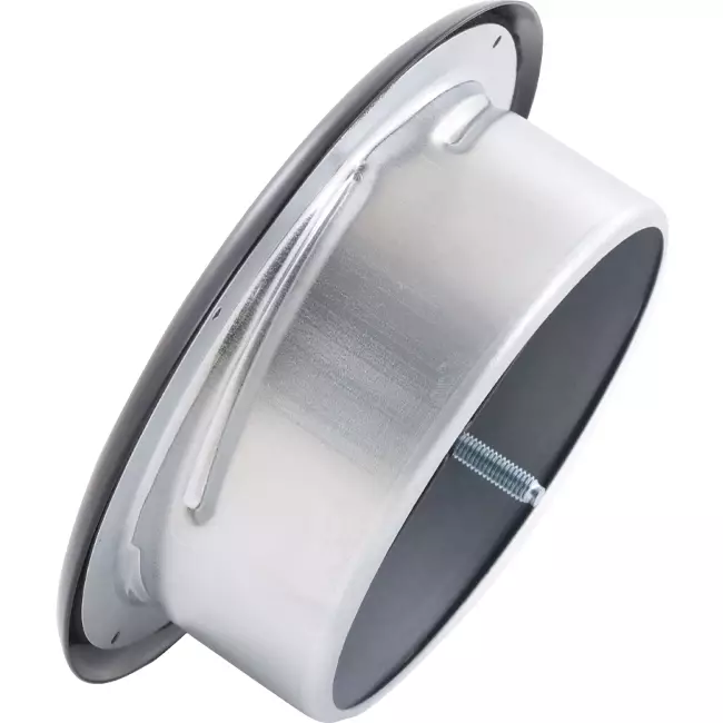 Valvola di scarico per ventilazione 125 mm metallo - E-DVS125 RAL9005 30% lucido