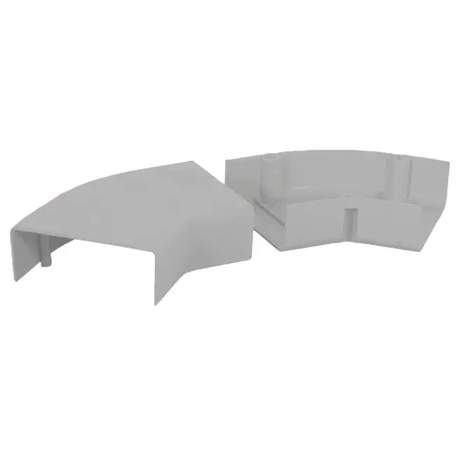 ClimaConnect Curva piatta a 45° per canale di montaggio 75 mm - RAL 9010