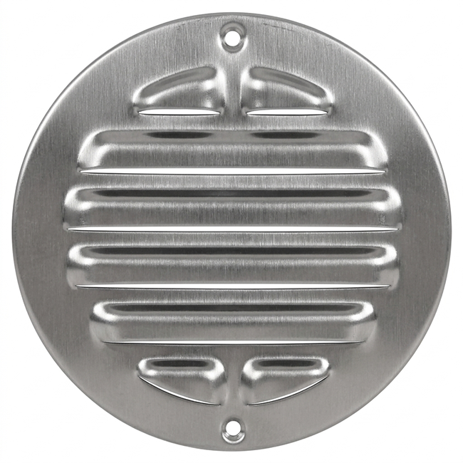 Griglia esterna rotonda 125 mm RVS304