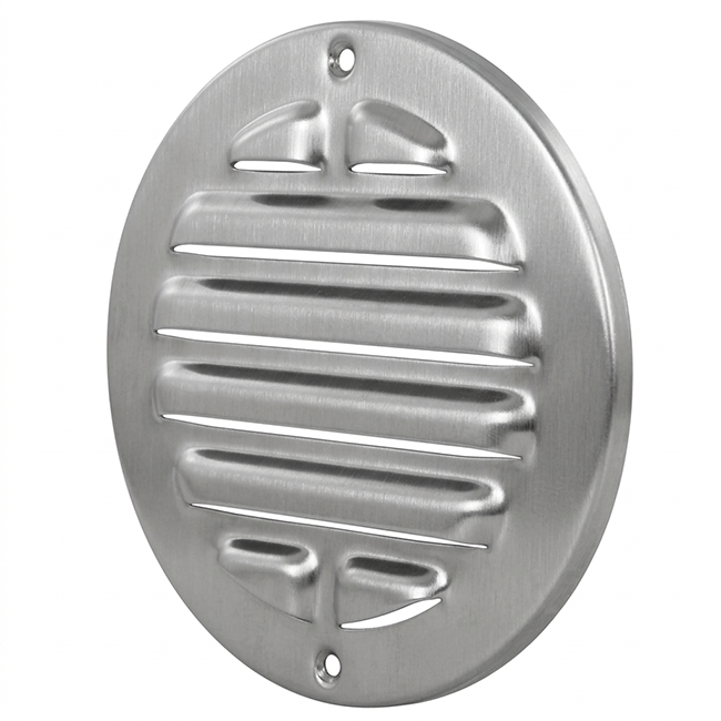 Griglia esterna rotonda 125 mm RVS304