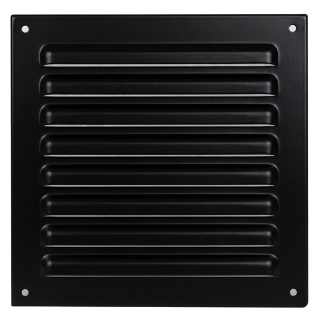Griglia esterna quadrata 200x200 mm alluminio - RAL9005 30% lucido