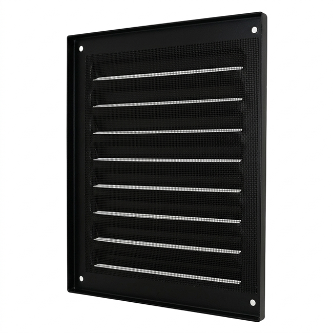 Griglia esterna quadrata 200x200 mm alluminio - RAL9005 30% lucido