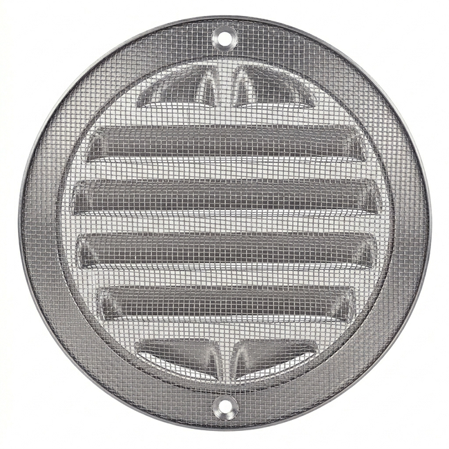 Griglia esterna rotonda 125 mm RVS304