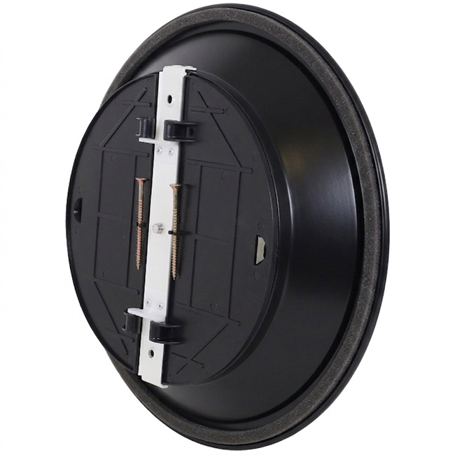 Diffusore a soffitto rotondo con motivo fisso Ø 150 mm - RAL9005 30% lucido