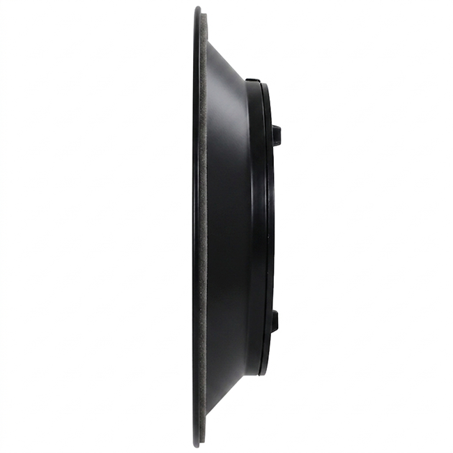 Diffusore a soffitto rotondo con motivo fisso Ø 150 mm - RAL9005 30% lucido