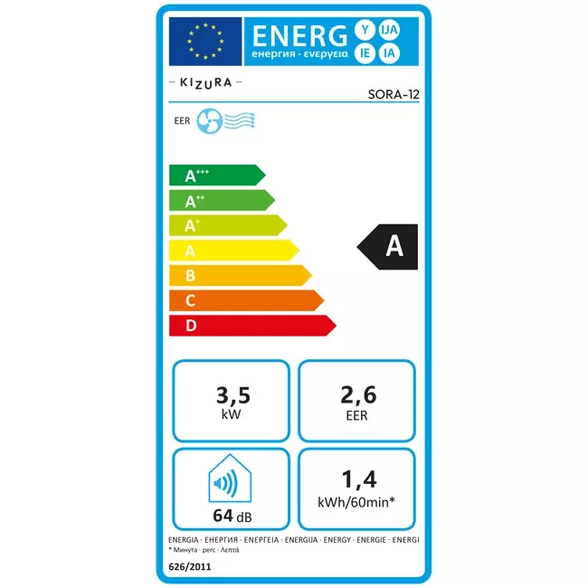 Kizura Sora condizionatore portatile R290 3,5 kW