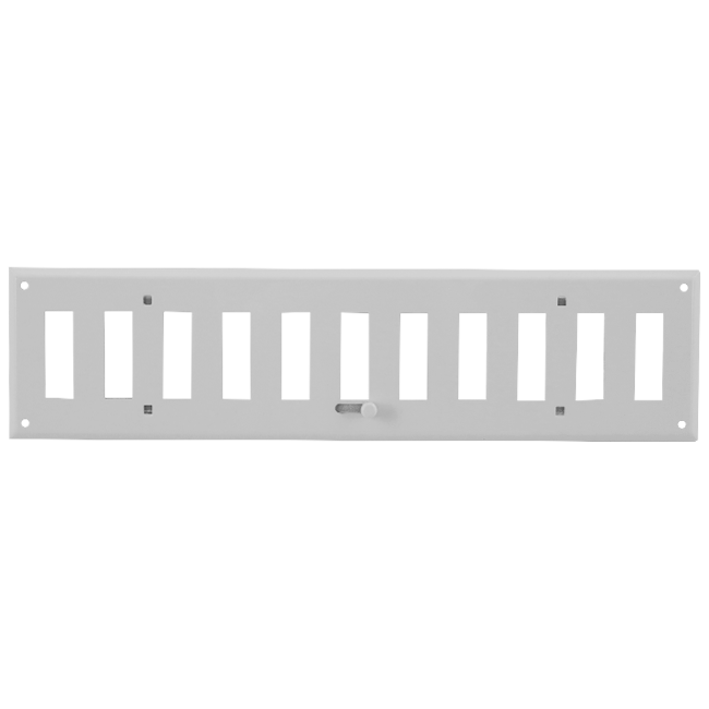Griglia a muro regolabile 500x100 mm in metallo - RAL 9016