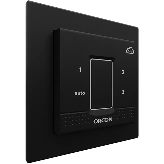 Copertura nera per il sensore di controllo da incasso Orcon CO₂ 15RF