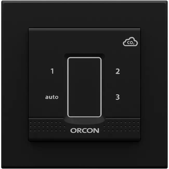 Copertura nera per il sensore di controllo da incasso Orcon CO₂ 15RF