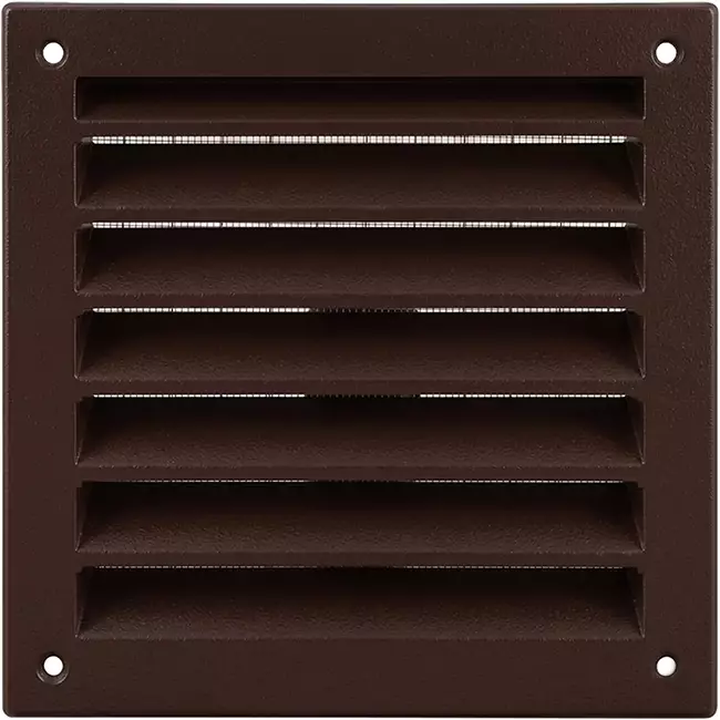 Griglia da parete esterna in alluminio 100x100 mm - RAL 8016