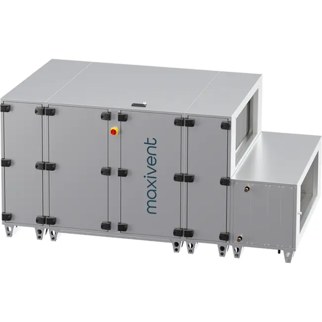 Unità di trattamento aria Maxivent WTW con scambiatore a controcorrente da 4200 m³/h con batteria DX orizzontale a sinistra - PHE 4200 H ODJL T 01