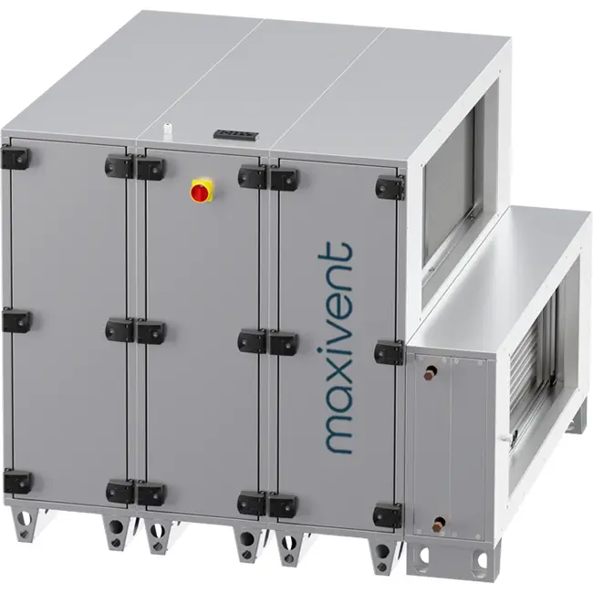 Unità di trattamento aria Maxivent WTW con ruota termica da 7600 m³/h e batteria ad acqua calda, disposizione orizzontale a destra - RHE 7600 H WOJR T 02