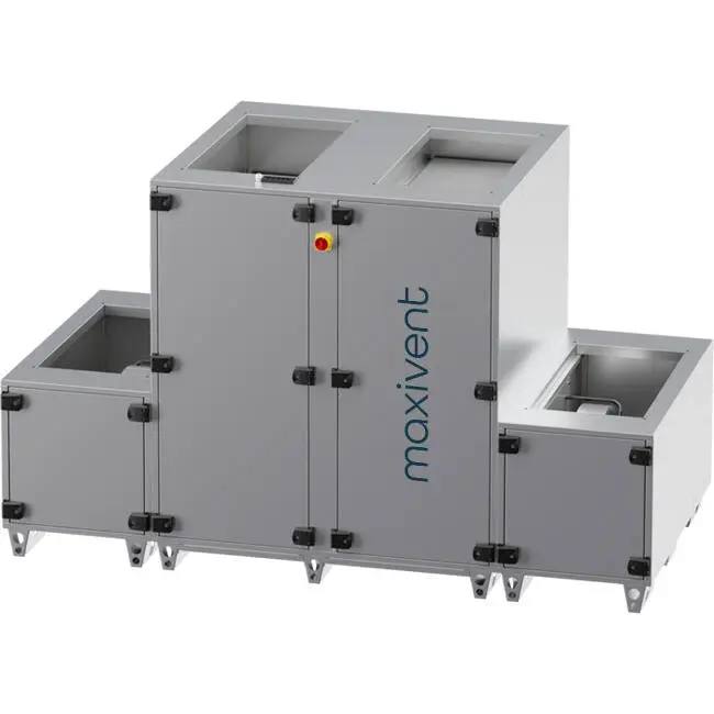Unità di trattamento aria Maxivent WTW con scambiatore a controcorrente 4200 m³/h, verticale a destra - PHE 4200 V OOJR T