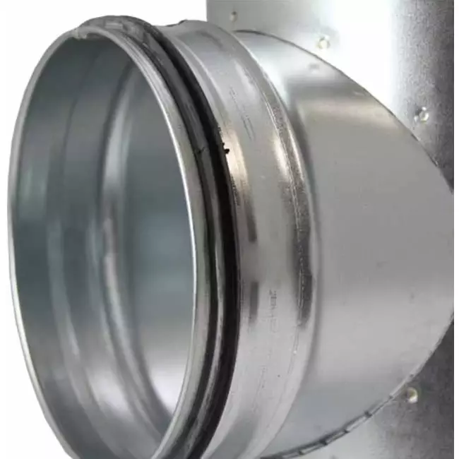 Raccordo a T Ø 100 mm - Ø 80 mm per tubo spiro (90°)