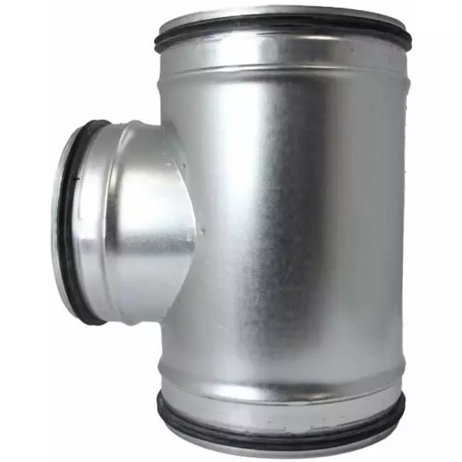 Raccordo a T Ø 100 mm - Ø 80 mm per tubo spiro (90°)