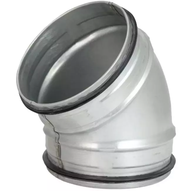 Curva tonda corta spiro 45° Ø 200 mm per tubo spiro