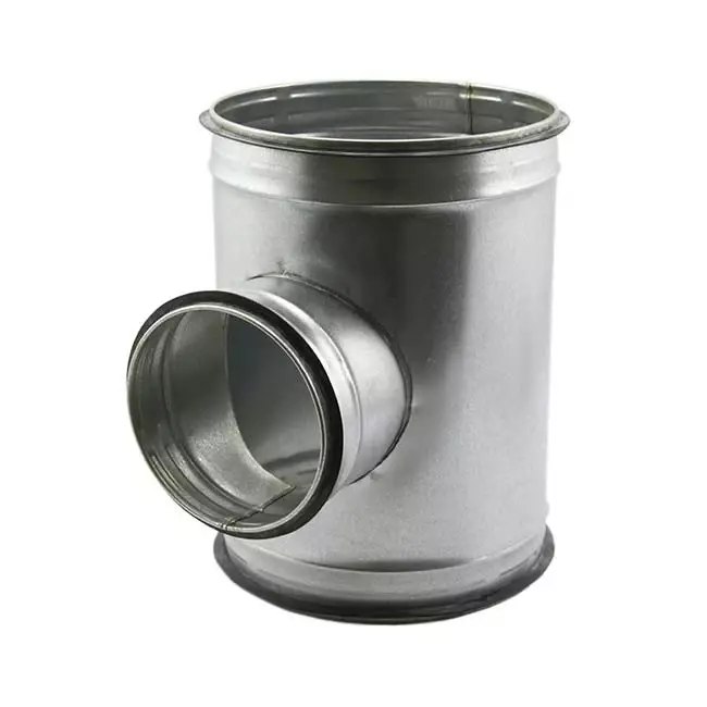 Raccordo a T Ø 100 mm - Ø 80 mm per tubo spiro (90°)