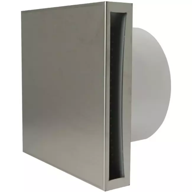 Aspiratore per il bagno Ø 100 mm acciaio inox con timer - Design EET100Ti