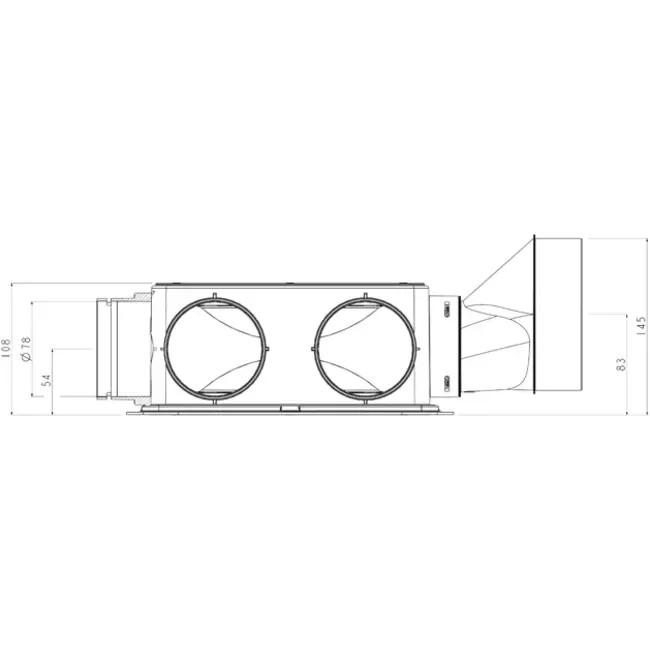 Ubbink Air Excellent scatola di distribuzione dell'aria DBOX206 H125