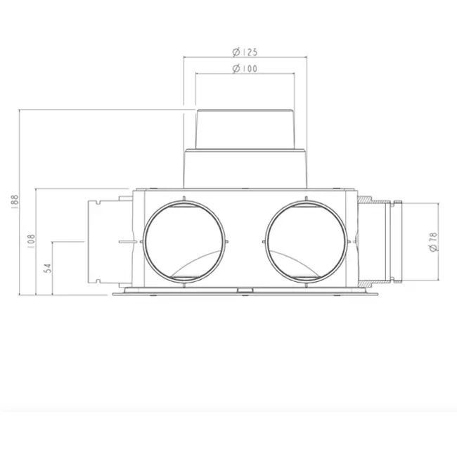 Ubbink Air Excellent Scatola di distribuzione dell'aria DBOX208 V125