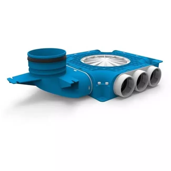 Vent-Axia Uniflexplus ripartitore composito 9x Ø69 mm con manicotto verticale Ø125 mm