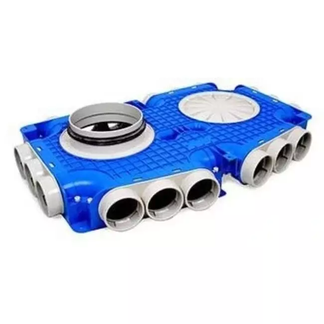 Vent-Axia Uniflexplus ripartitore composito 18x Ø69 mm collegamento laterale con manicotto Ø180 mm