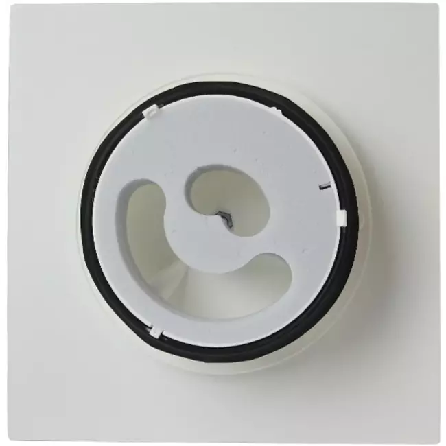 Valvola di design a soffitto o a muro Vasco deluxe quadrata dritta (incl. smiley)