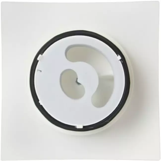 Valvola di design a soffitto o a muro Vasco deluxe quadrata curva (incl. smiley)