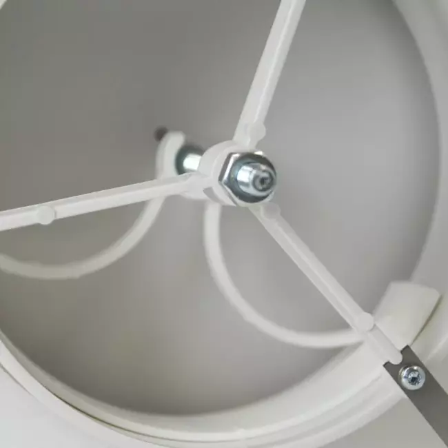 Valvole di alimentazione ventilazione plastica 125 mm RAL 9003 con morsetti a molla e settore pulito - VST125