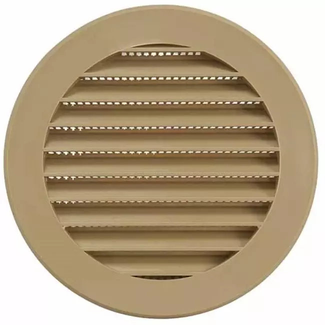 Griglia con alette diametro 100 mm beige - VR100Y