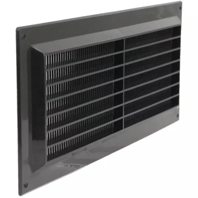 Griglia di aerazione rettangolare con grata 130x300 nera - VR1330M