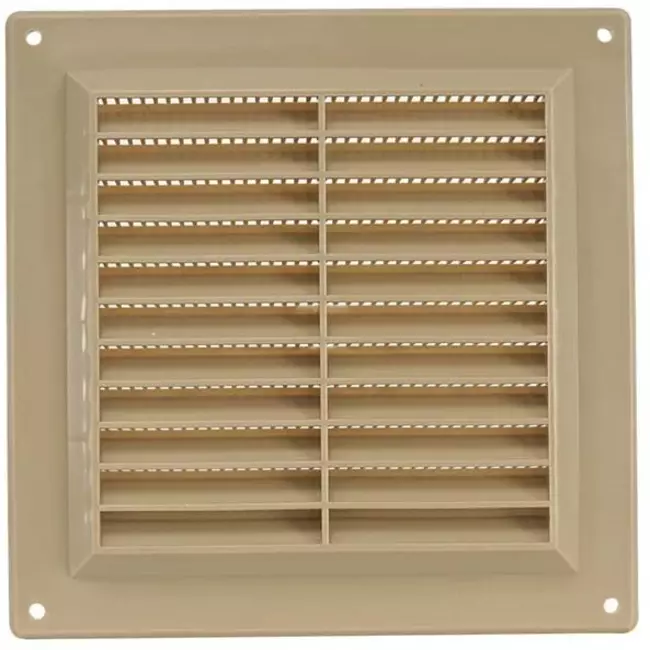 Griglia di aerazione quadrata con grata 150x150 mm beige - VR1515Y