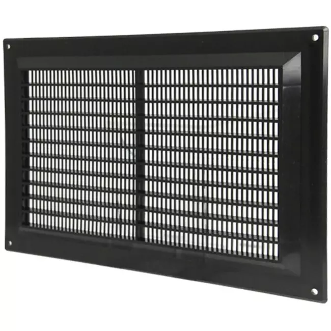 Griglia di aerazione rettangolare con grata 250x170 nera - VR2517M