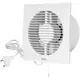 Aspiratore per il bagno Ø 150 mm bianco con interruttore a corda e spina - EE150WP