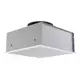 Diffusore a soffitto perforato 594x594 per scarico con ingresso laterale Ø200