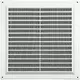 Griglia di aerazione quadrata con grata 250x250 mm bianca - VR2525