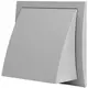 Griglia a muro con valvola di non ritorno 190x190 mm diametro 125 mm grigia - ND12FVP
