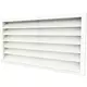 Diffusore da muro esterno 600x300 in acciaio con alette fisse - colore misto RAL 9010