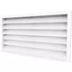 Griglia da muro esterna 800x400 in alluminio con alette fisse - colore misto RAL 9016
